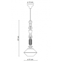 LARIAT CERAMICZNA LAMPA WISZĄCA     C2512 VPE   FERROLUCE